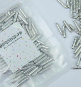 Silver Lining - Silver Metallic Rod Sprinkles - Inspired Baking 