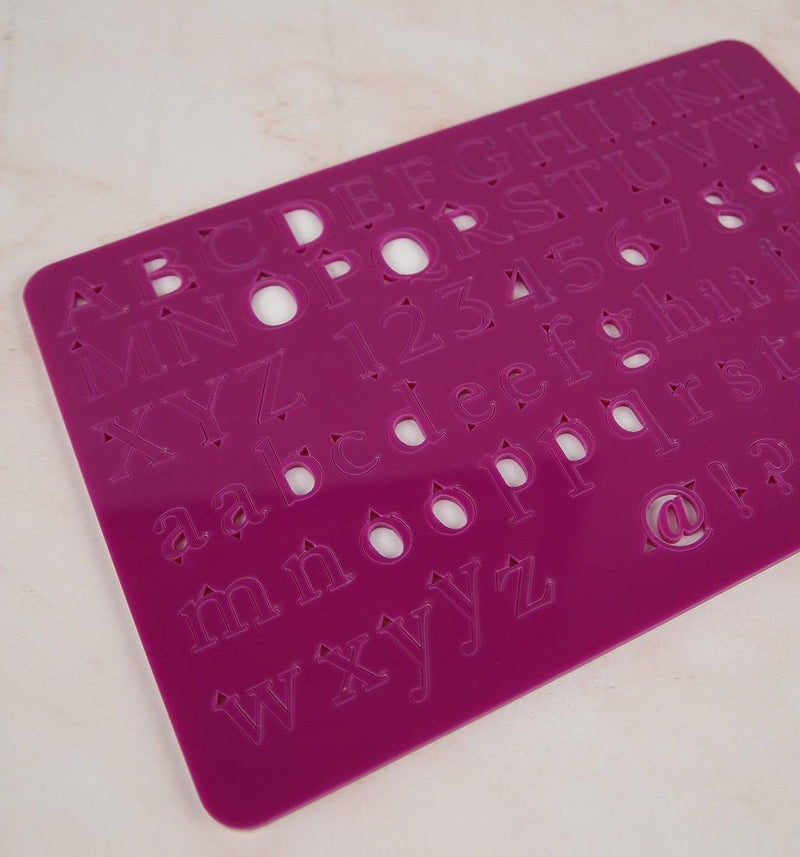 Baking Stamp (Sleek) - Letters, Numbers and Symbols Set - Inspired Baking 