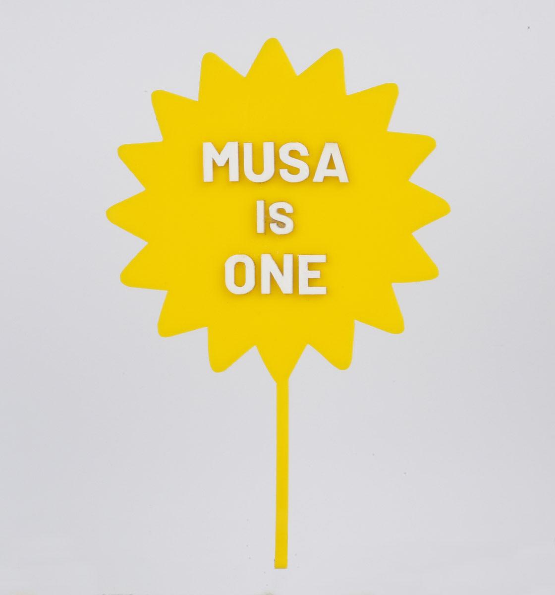 SLIGHTLY DEFECTED - Musa is One 3D Sun Topper - Inspired Baking 