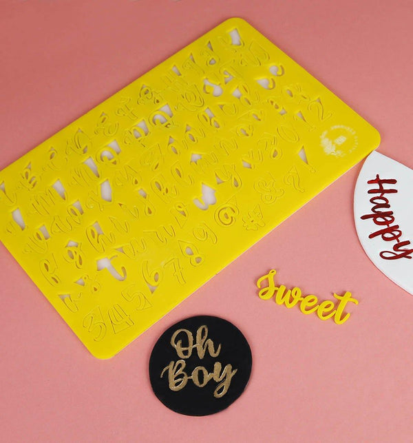 Baking Stamp (Curvy) - Letters, Numbers and Symbols Set - Inspired Baking 