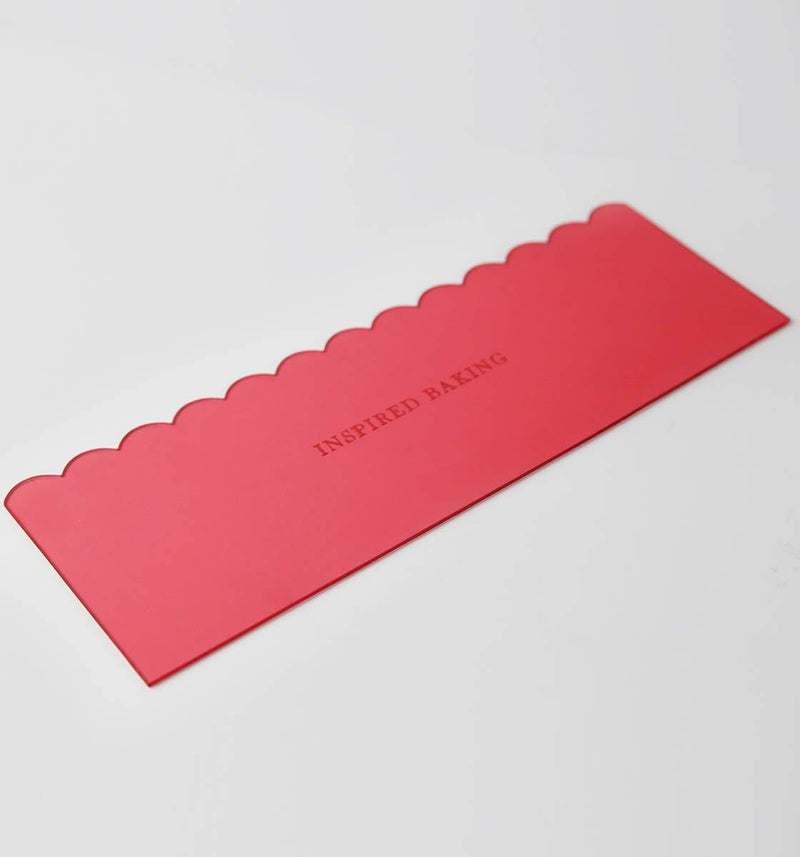 Giant 12" Pink Scraper + Comb - Inspired Baking 