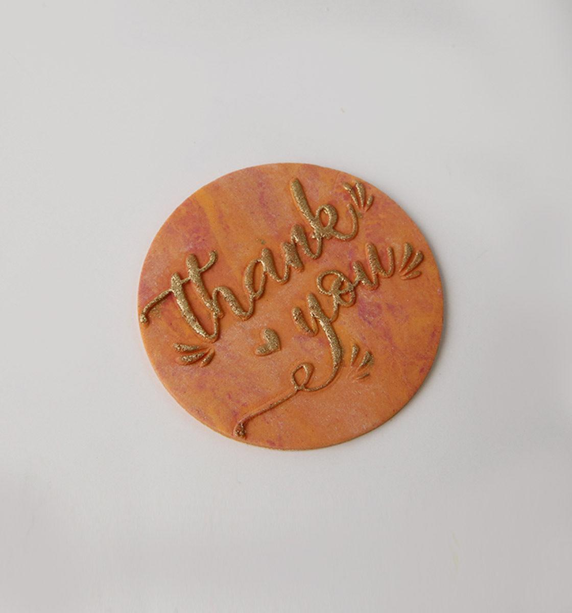 Thank You (Stylized) - Embosser stamp - Inspired Baking 