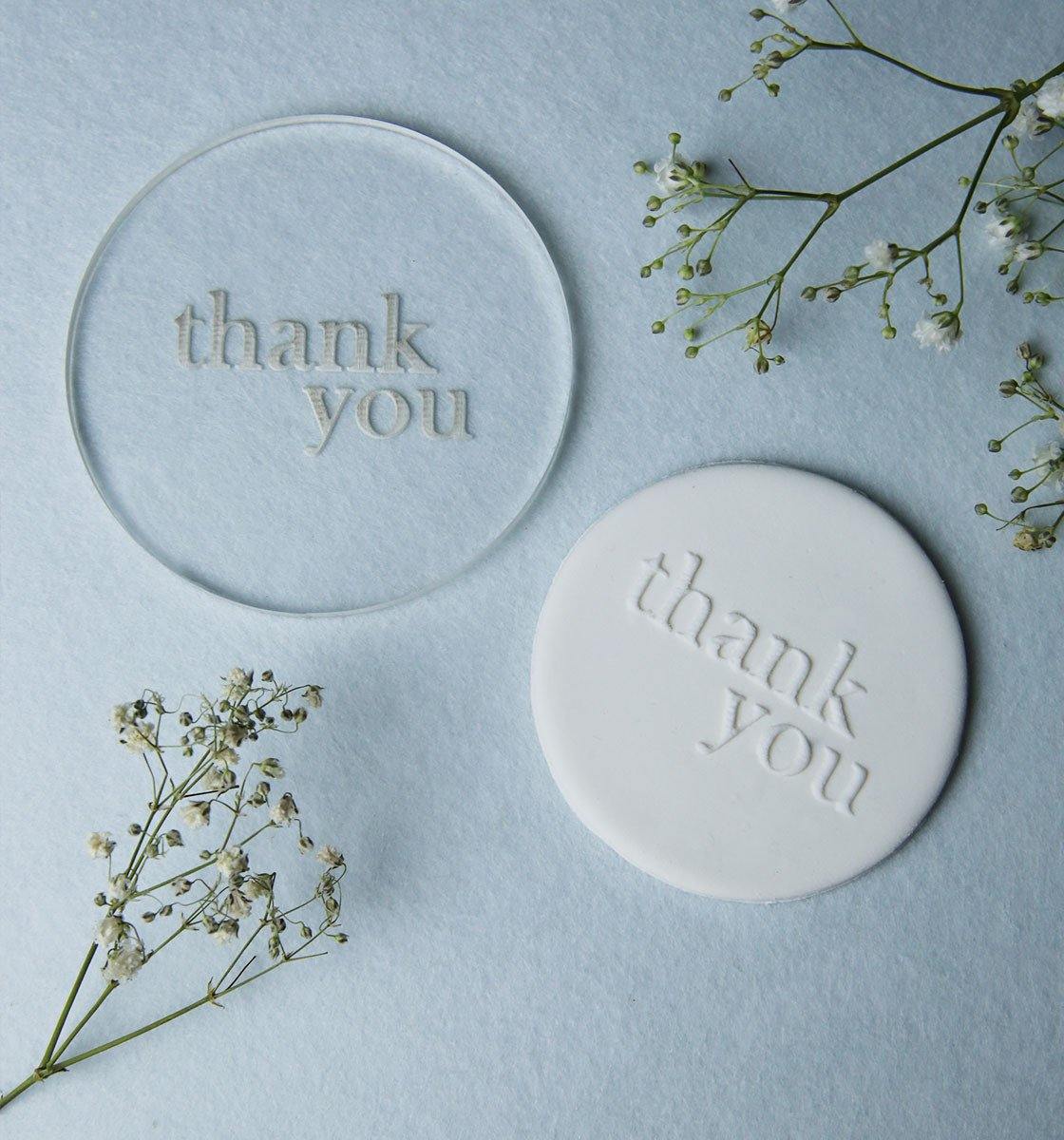 Thank you - Embosser stamp - Inspired Baking 