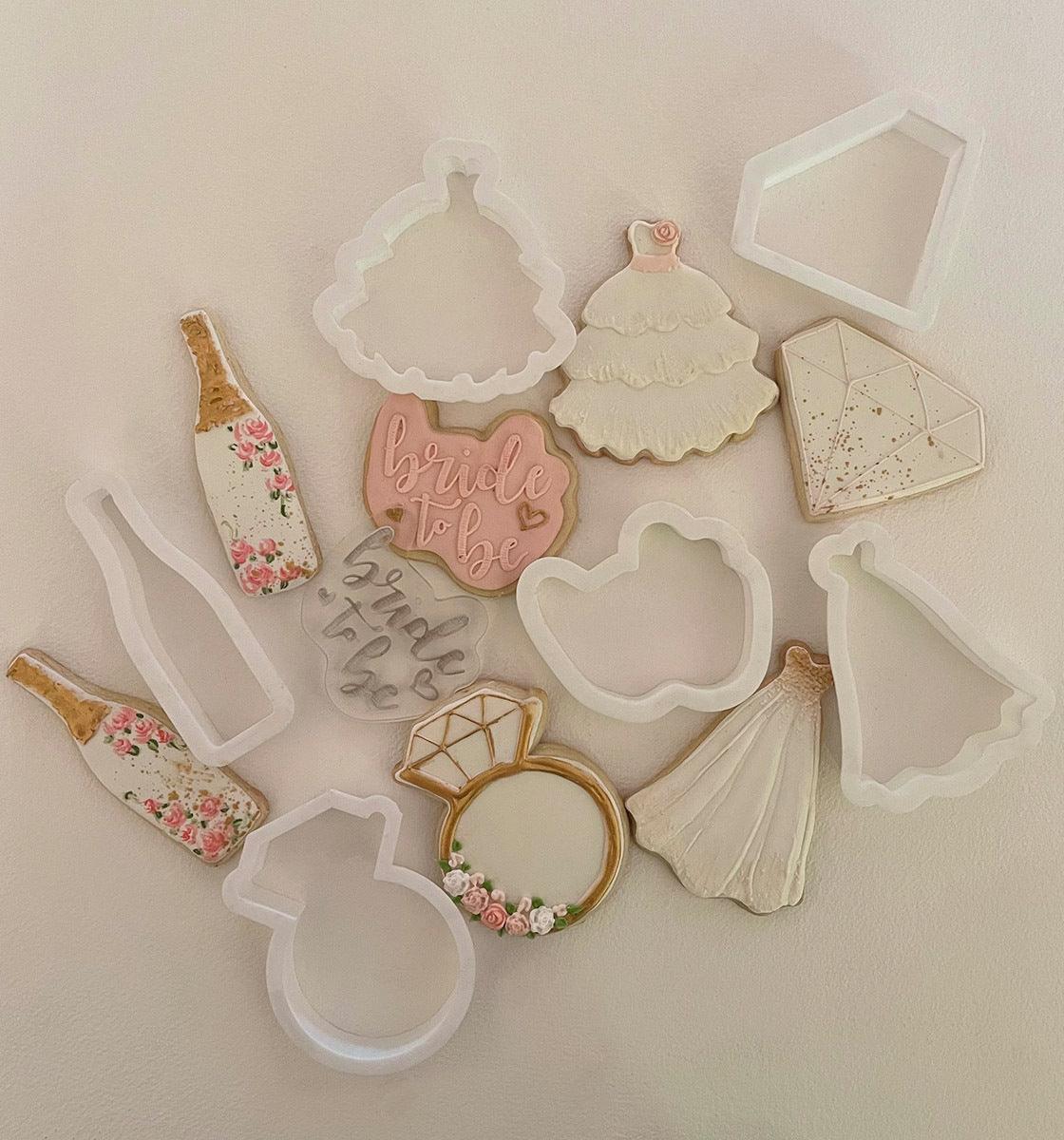 The Wedding Set - Cookie Cutters + Embosser - Inspired Baking Pakistan
