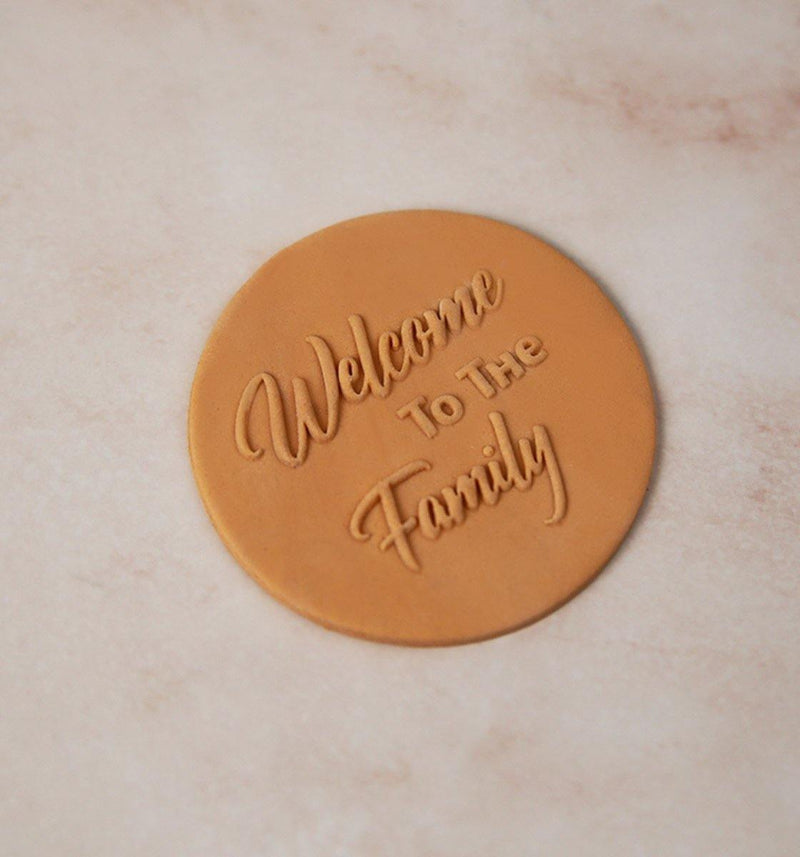 Welcome to the family - embosser stamp - Inspired Baking 