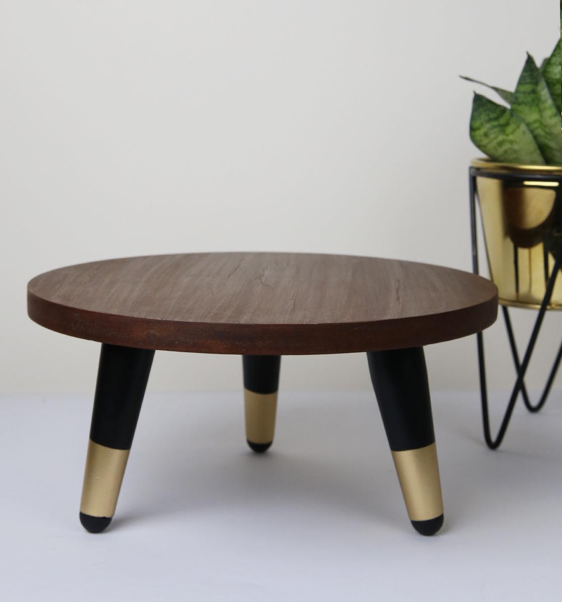 Wood & Gold - Cake Stand with a touch of Glamour - Inspired Baking Pakistan